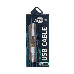купить оптом Кабель AM USB 2.0 / Type-C  0,8м, GOLD plated, блістер