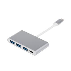 Перехідник  Type-C 3.1|(male)  to 3 USB 3.0 (female)+TypeC(female), АТКом