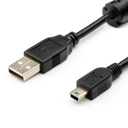 Кабель USB 2.0 (AM/Mini USB (5 pin) 1,8м з феритом ATcom