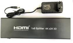 Cпліттер HDMi Splitter 8port, підтримка UHD 4K купить недорого оптом