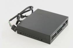 Internal Cardreader all in 1 + USB 2.0 port ,  черный пластик USB 2.0 ATcom