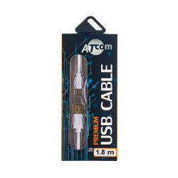 Купити оптом Кабель USB 2.0 AM/mini usb, 1,8м, білий, GOLD plated, блістер