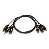 Кабель Atcom Audio-Video  3RCA > 3RCA, пакет, довжина 3 м.