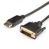 Кабель Dvi-DisplayPort (2 ferite, DVI-D)  чорний 1080P, пакет, 1.8 м 