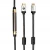 Кабель Atcom HDMI-HDMI 15 метрів, HIGH speed Metal gold в чохлі, пакет
