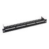 Патч-панель ATcom, 19" 24хRJ-45 UTP 1U cat.6, в зборі з Keystone та організатором