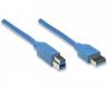 Кабель Атсом USB 3.0 AM/BM 3,0 м blue Atcom для переферії